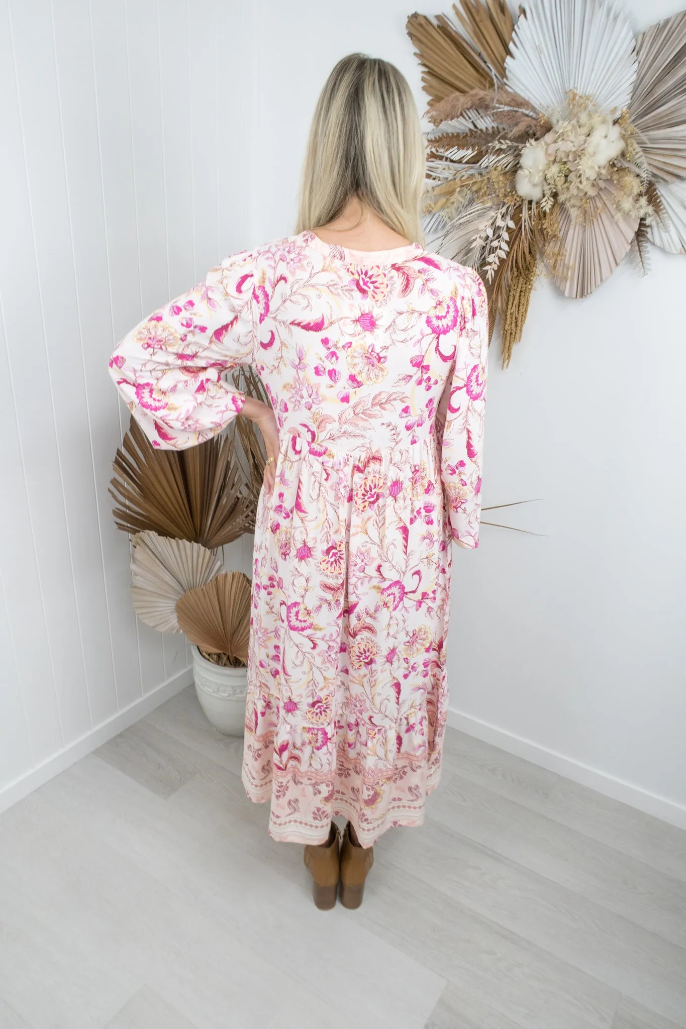 Sonny Dress- Pink/white floral