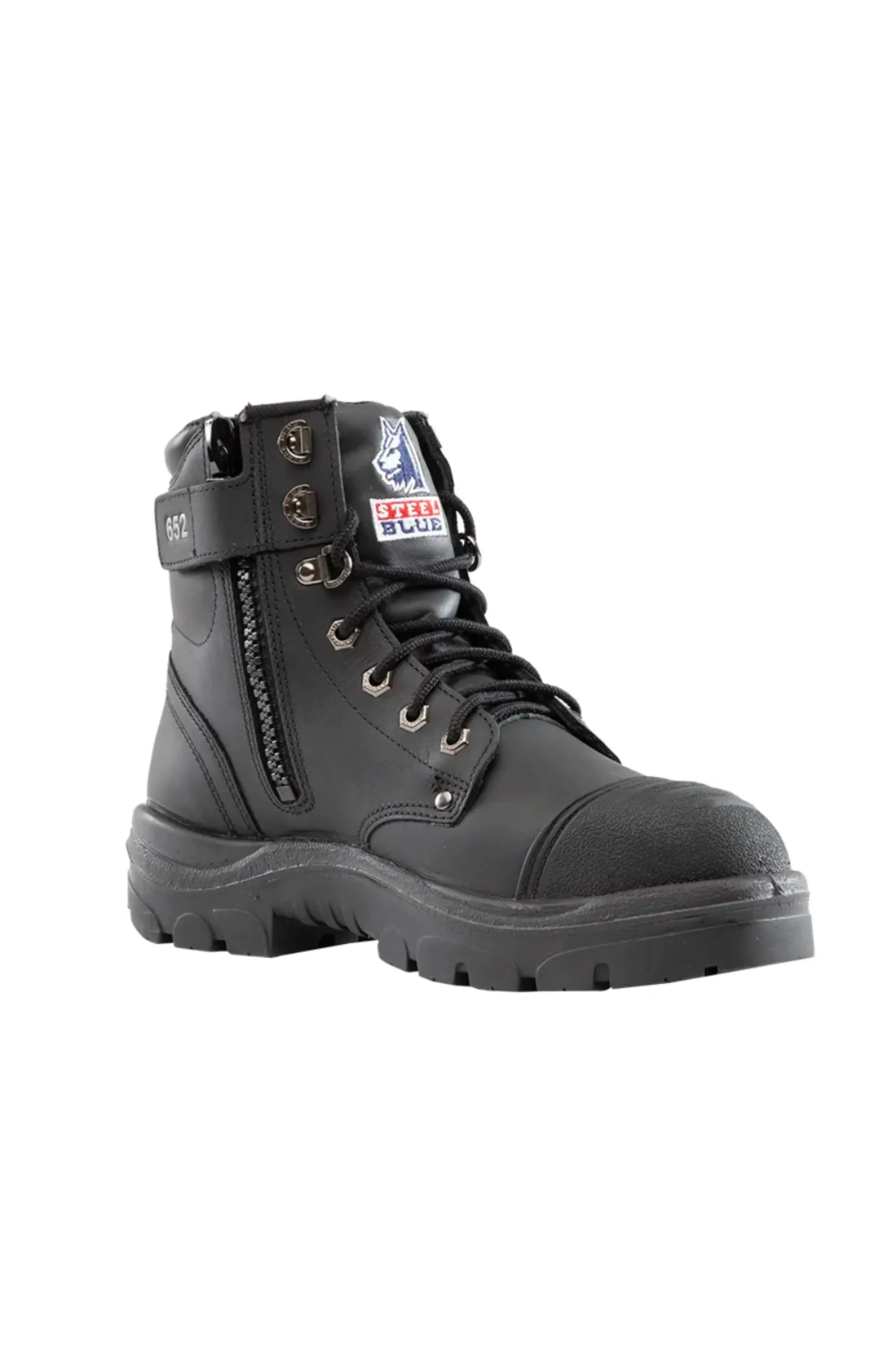 Steel Blue Argyle Zip Scuff Cap Boot