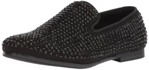 Steve Madden Boy's BCAVIAR Loafer, Black, Size 3 Little Kid