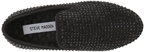 Steve Madden Boy's BCAVIAR Loafer, Black, Size 3 Little Kid