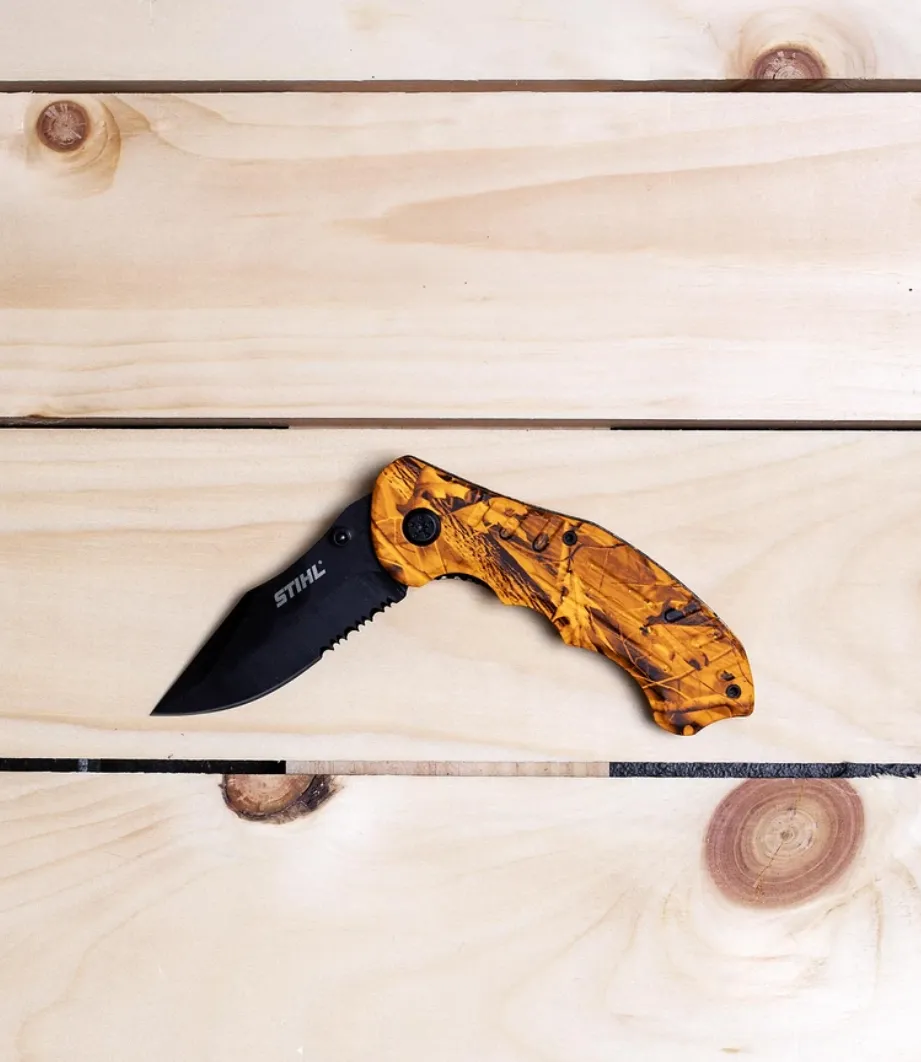 STIHL Orange Camo Knife