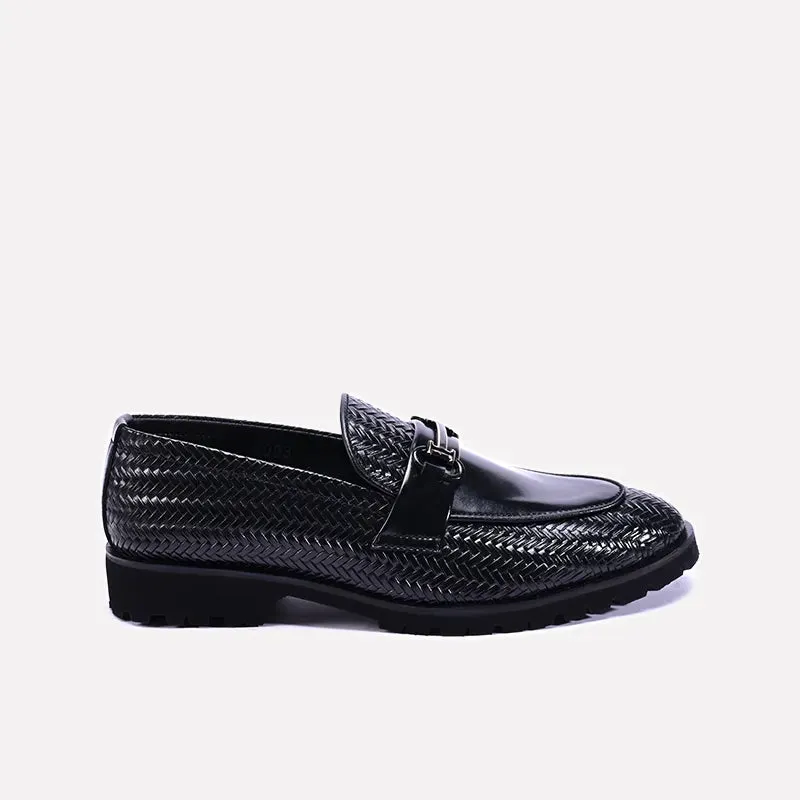 Stone Black Dress Loafers 0111122