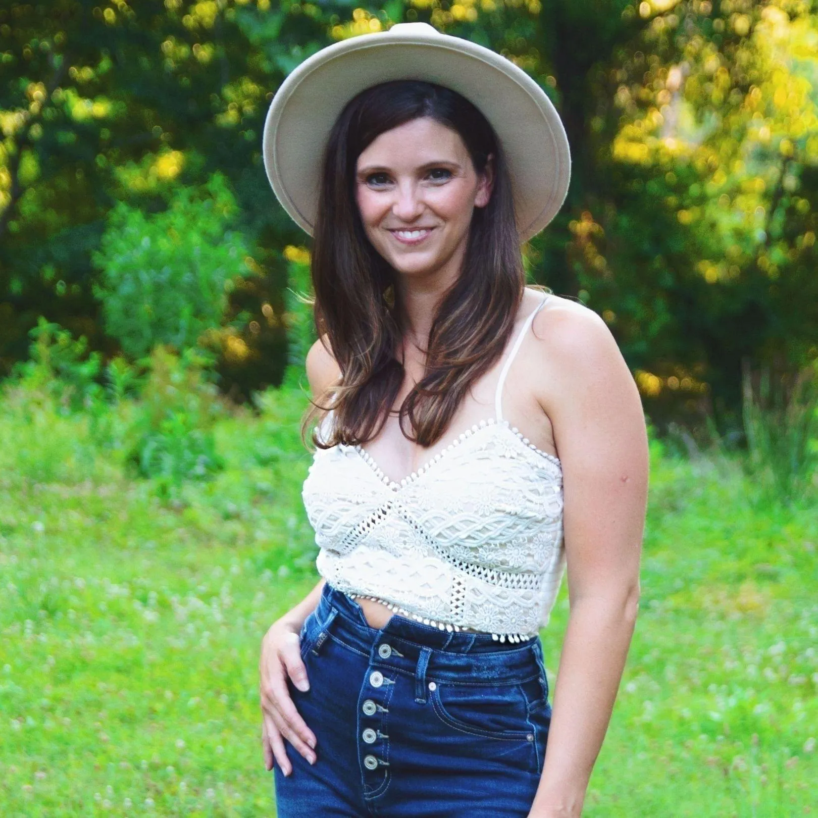 Structured Wide Brim Tan Paloma Fedora Felt Hat with Belt Strap
