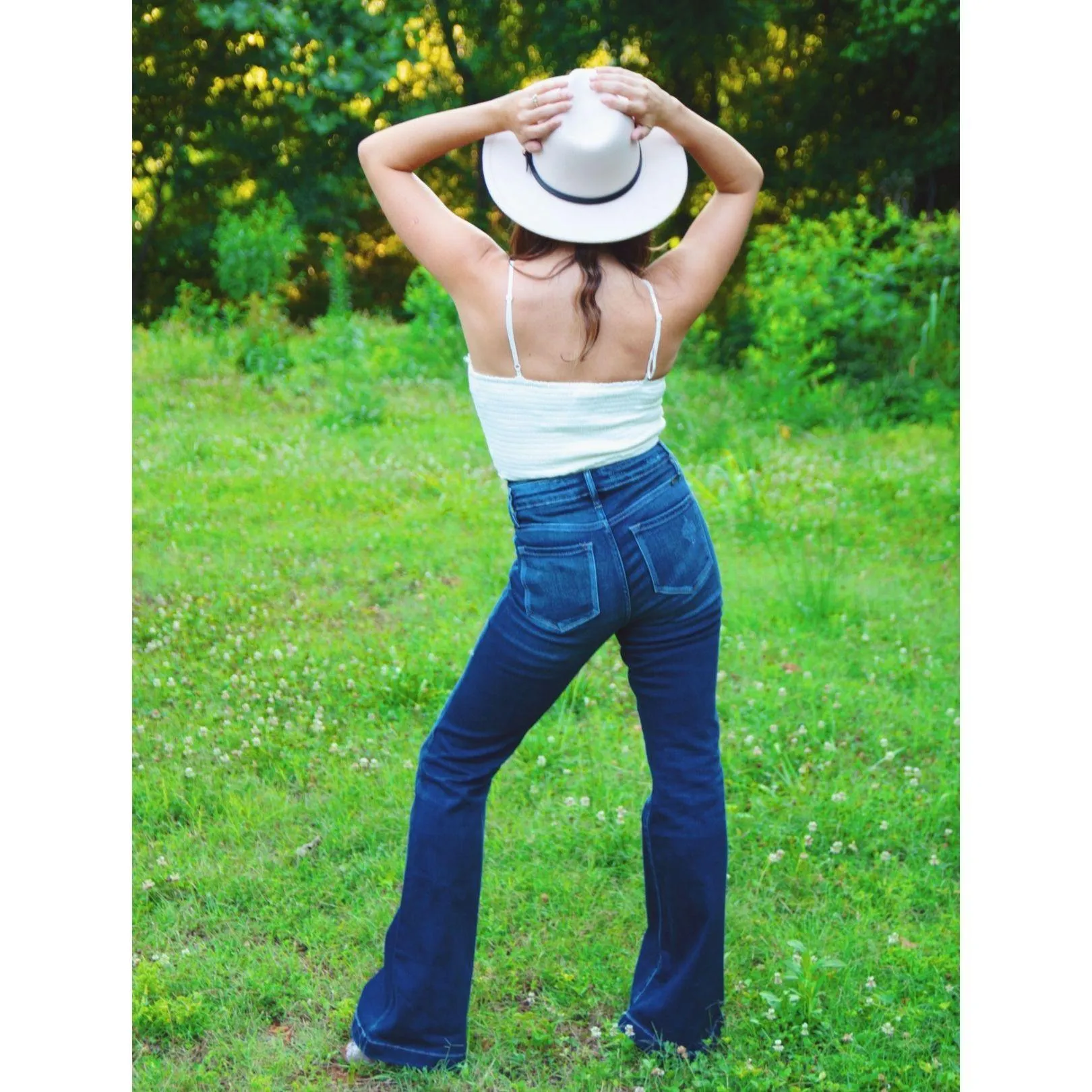 Structured Wide Brim Tan Paloma Fedora Felt Hat with Belt Strap