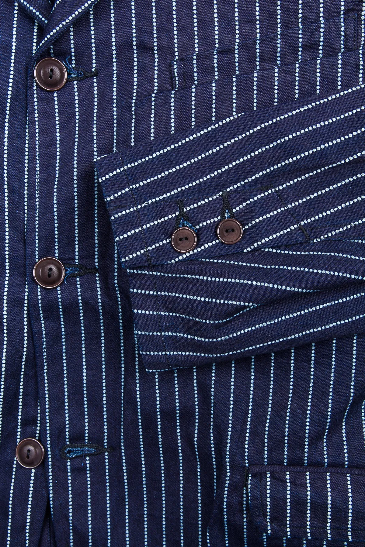 Sugar Cane & Co. 9oz Indigo Wabash Stripe Jacket