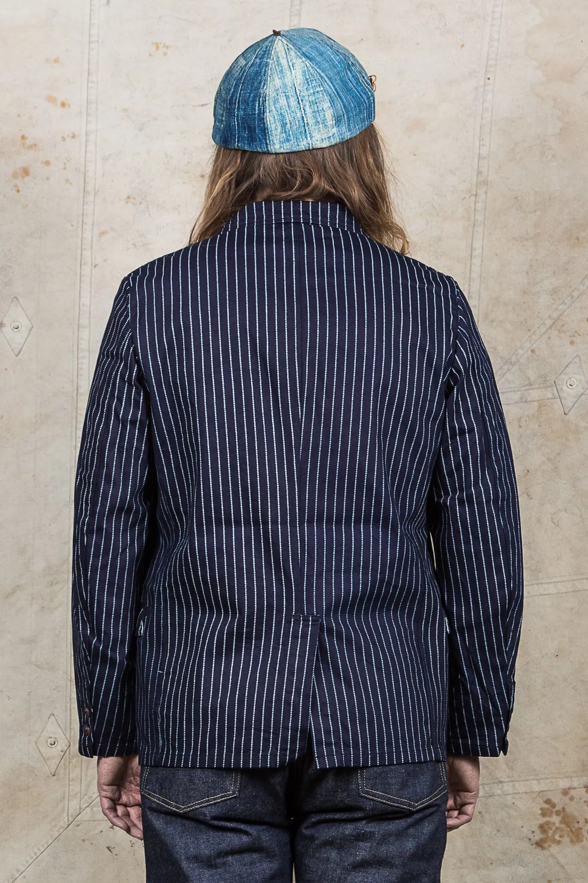 Sugar Cane & Co. 9oz Indigo Wabash Stripe Jacket