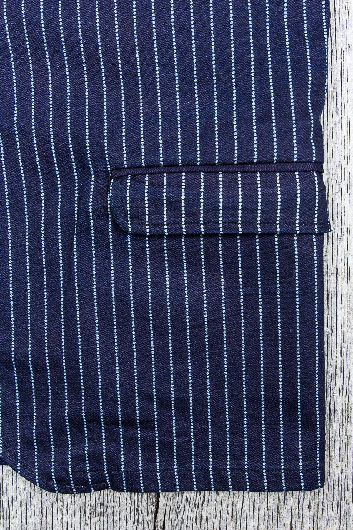 Sugar Cane & Co. 9oz Indigo Wabash Stripe Jacket