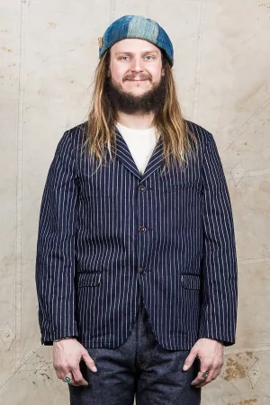Sugar Cane & Co. 9oz Indigo Wabash Stripe Jacket