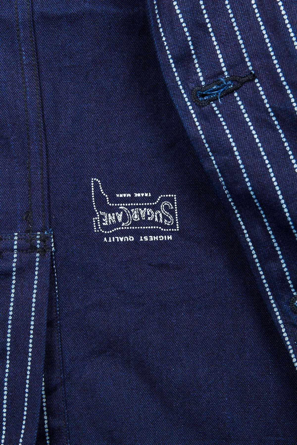 Sugar Cane & Co. 9oz Indigo Wabash Stripe Jacket