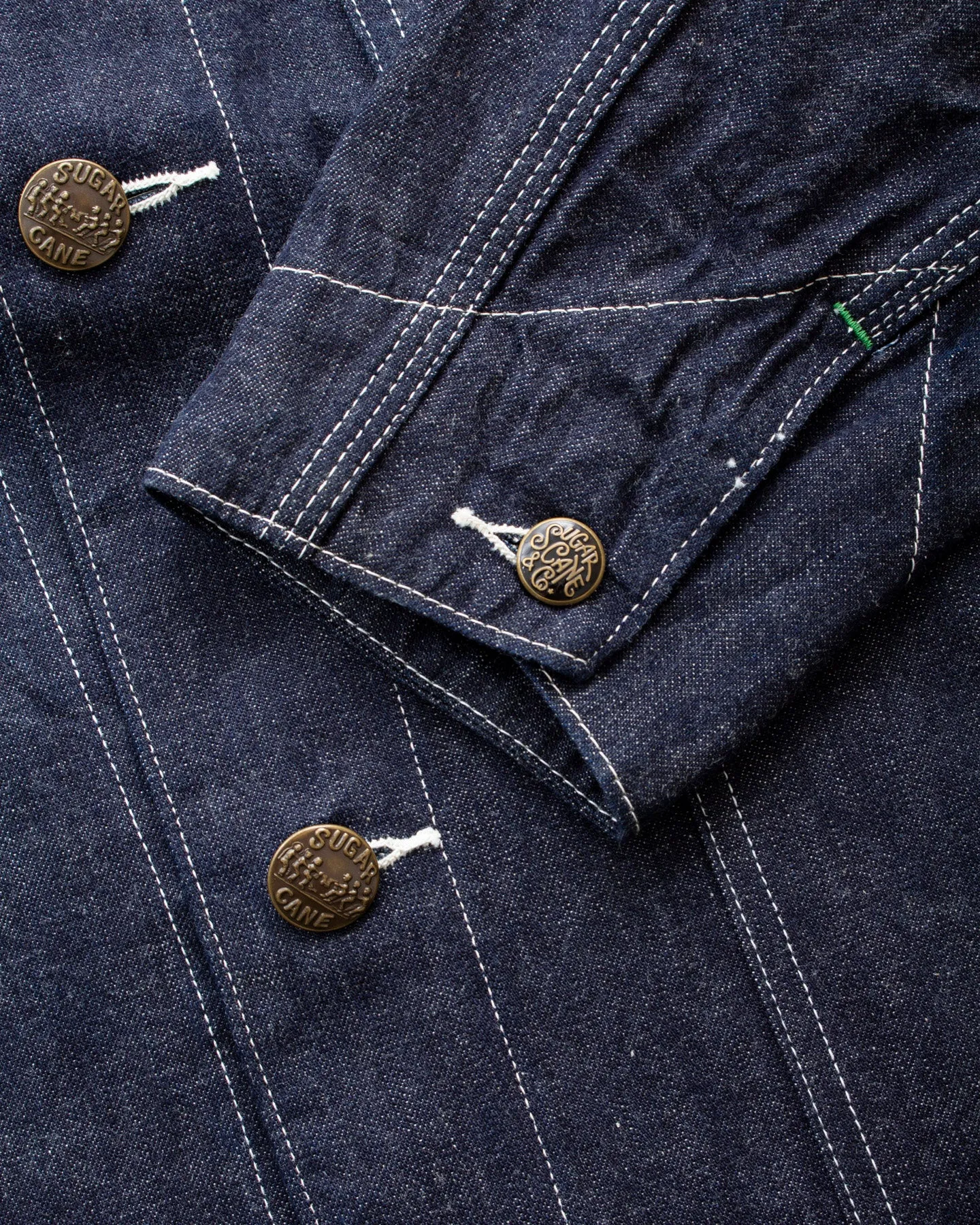 Sugar Cane & Co. Fiction Romance 11oz. Blue Denim 1920's Work Coat SC15503