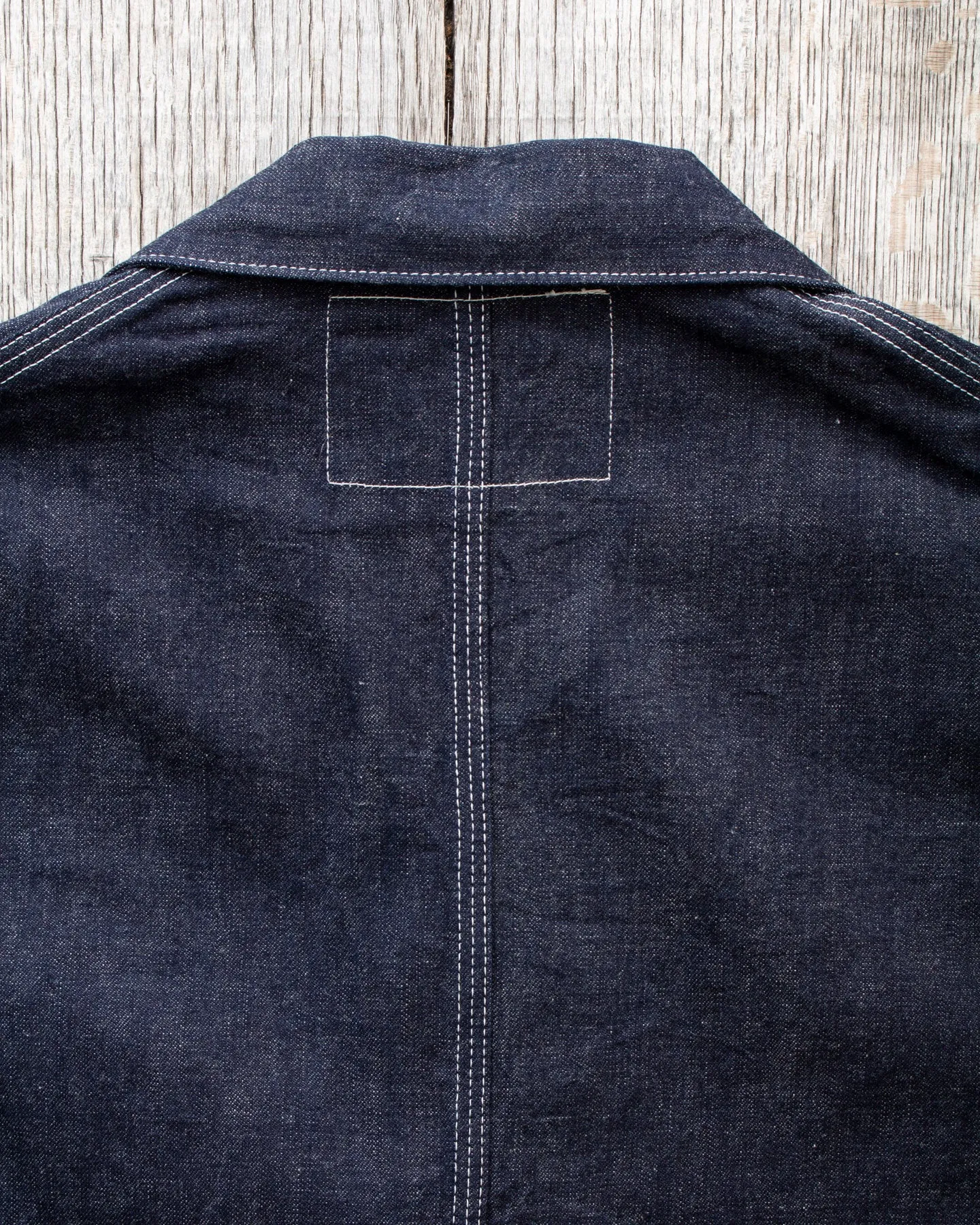 Sugar Cane & Co. Fiction Romance 11oz. Blue Denim 1920's Work Coat SC15503