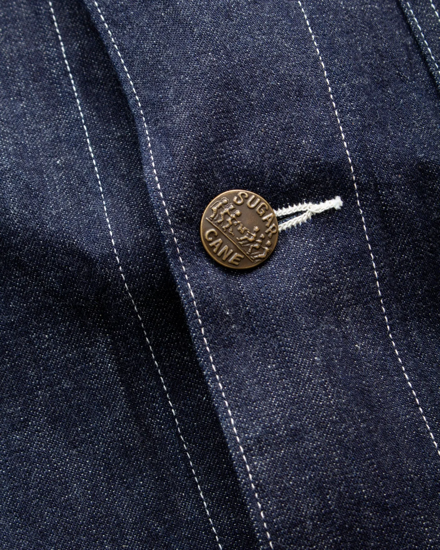 Sugar Cane & Co. Fiction Romance 11oz. Blue Denim 1920's Work Coat SC15503