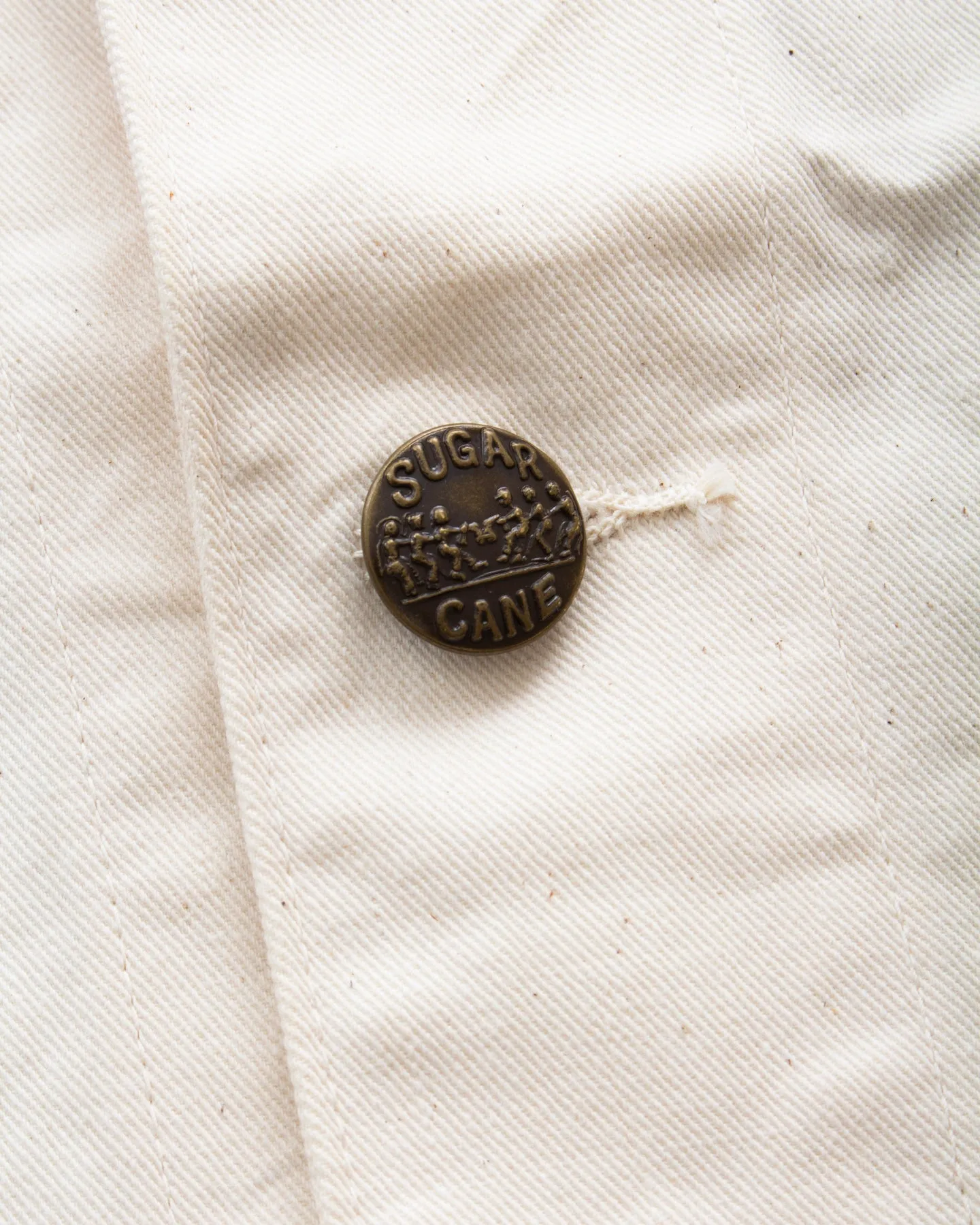 Sugar Cane & Co. Fiction Romance 9oz White Boat Sail Drill 1920's Work Coat SC15504