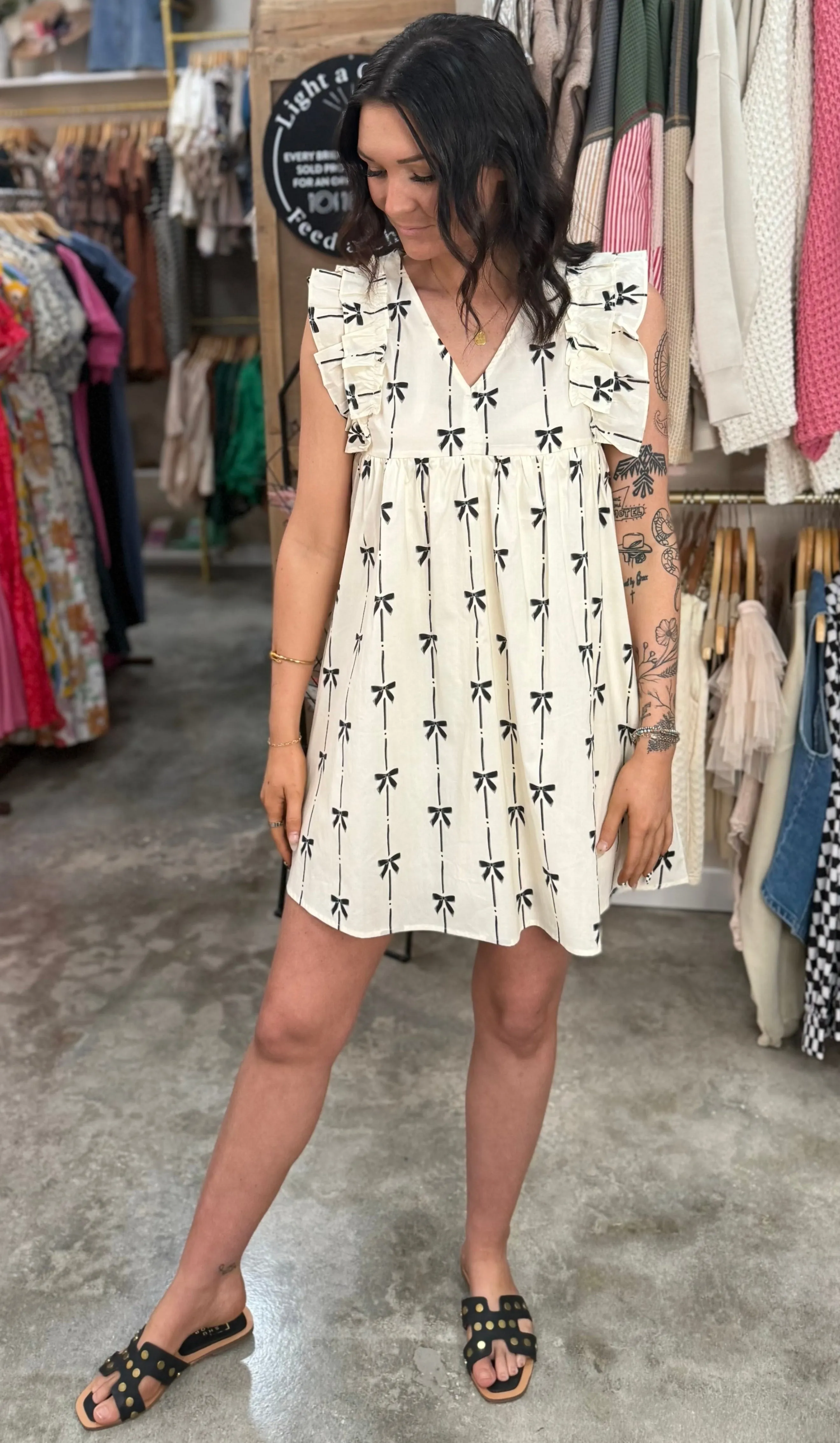 Sweet On Bows Mini Dress