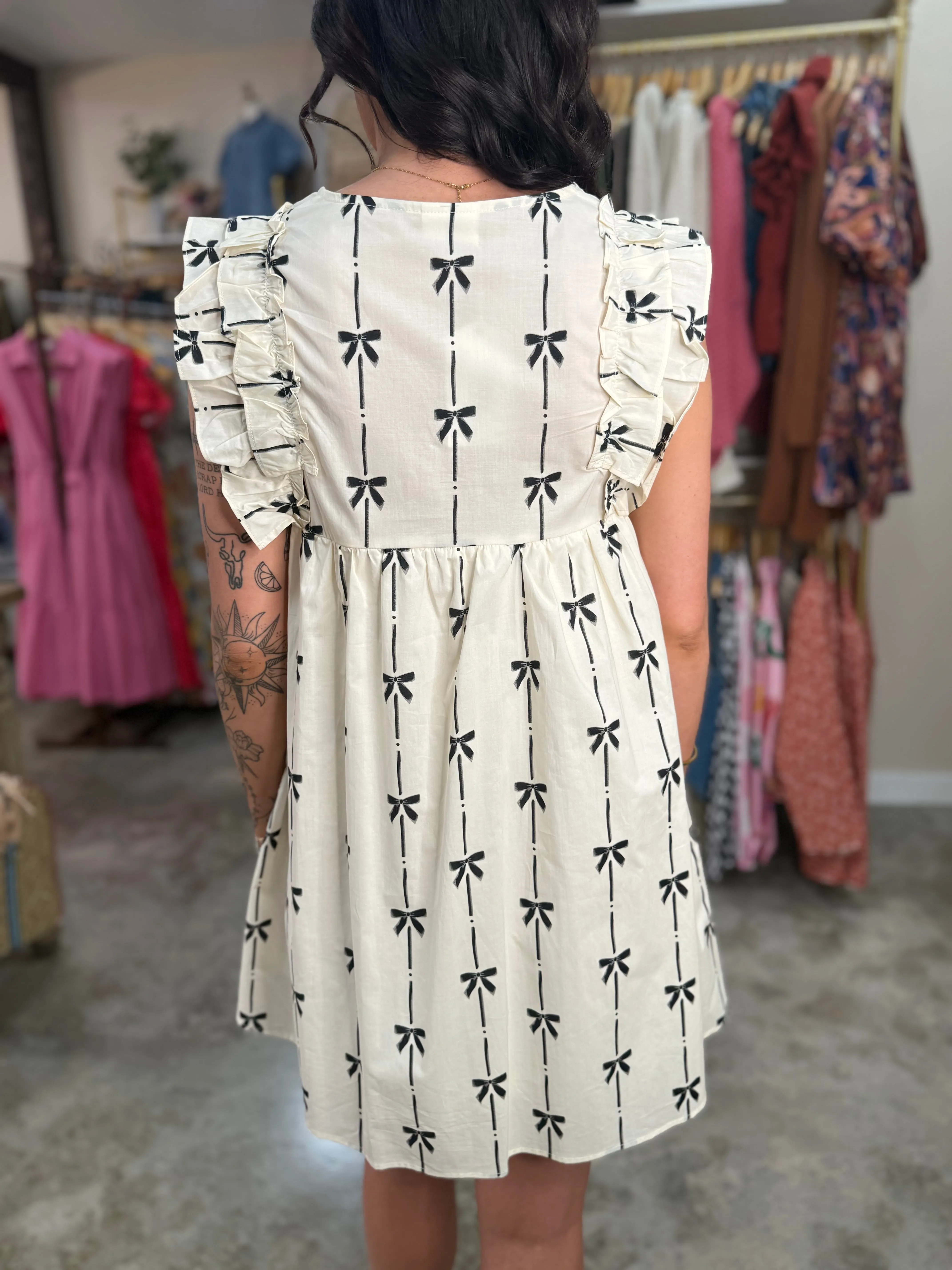 Sweet On Bows Mini Dress