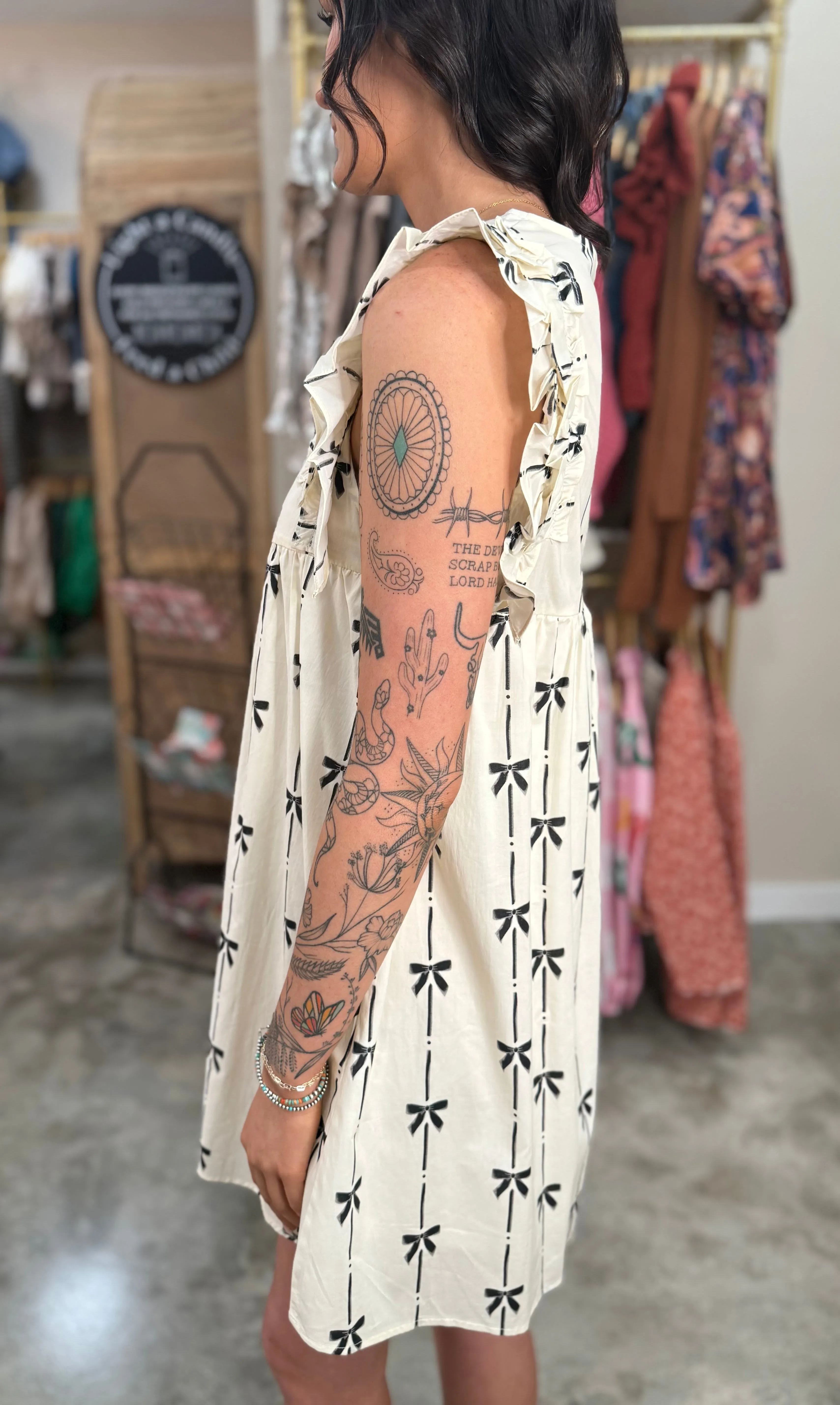 Sweet On Bows Mini Dress