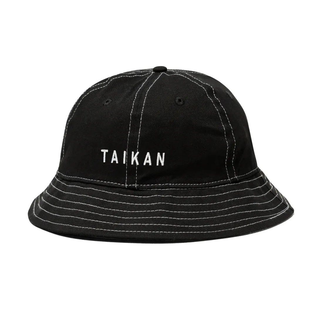 Taikan Bell Bucket Hat - Black Contrast Stitch