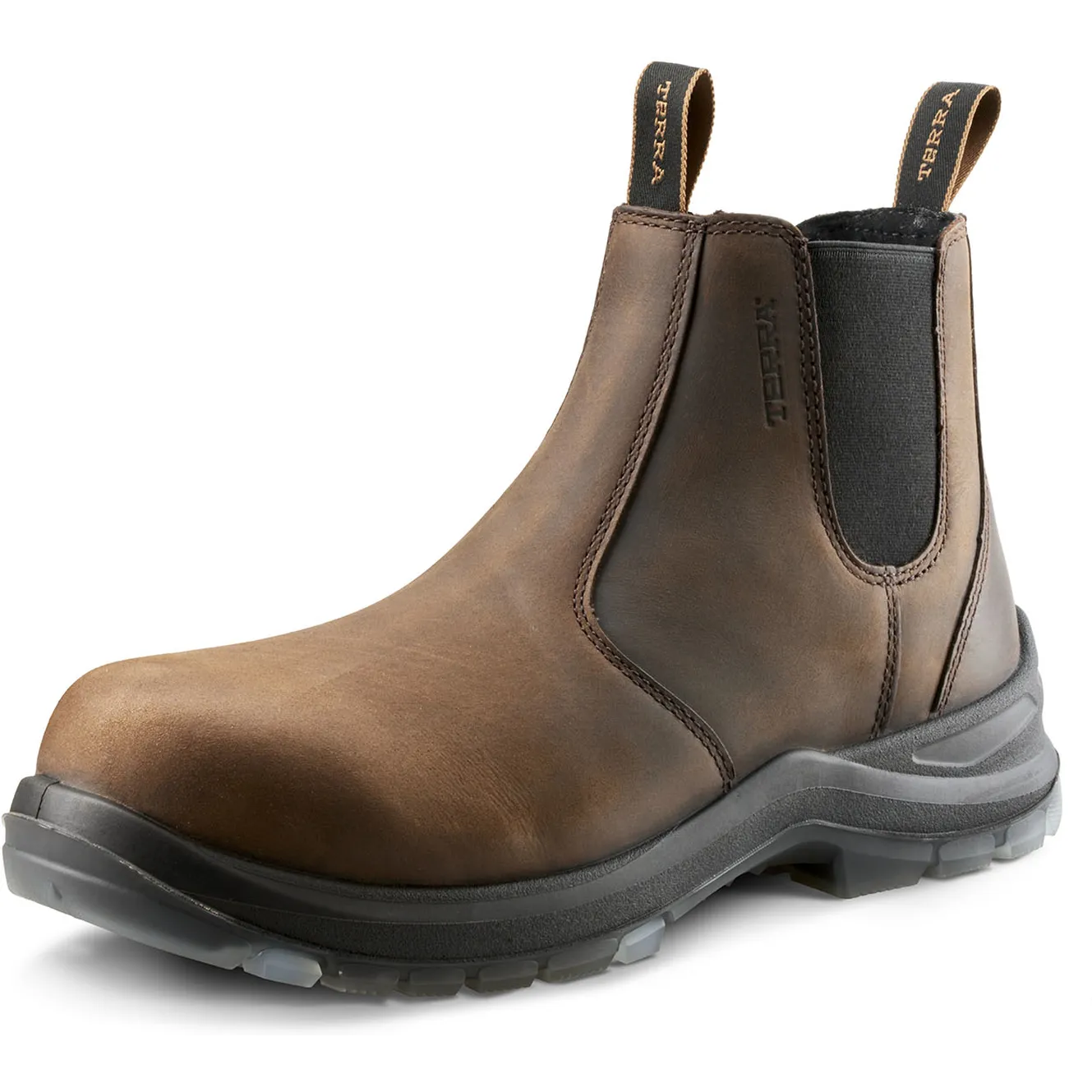 Terra Men's Murphy 6" Comp Toe WP Pull On Safety Work Boot- Brown- R4NRDB