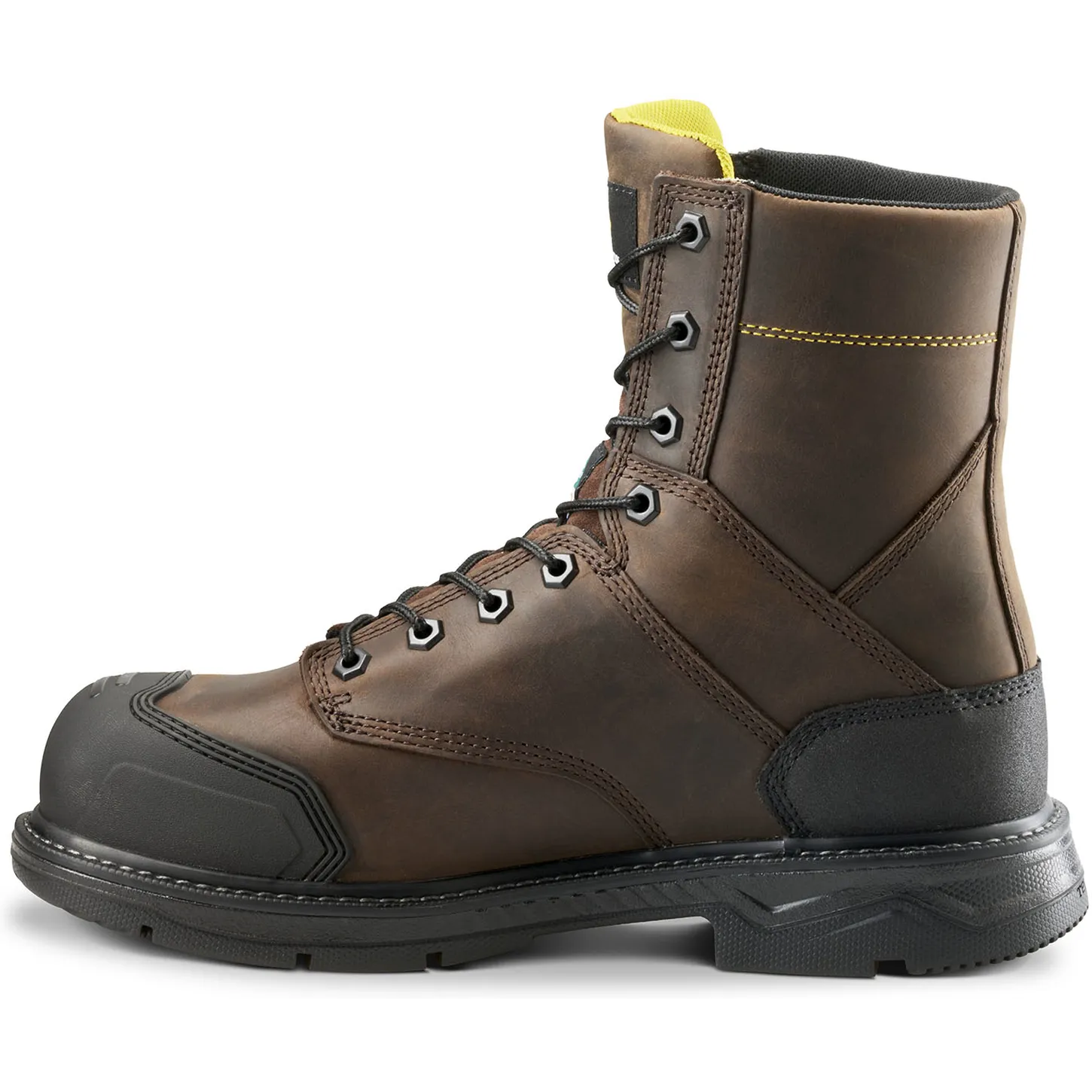 Terra Men's Patton 8" Alloy Toe WP Met Guard Work Boot- Brown- 839KDB