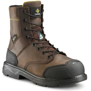 Terra Men's Patton 8" Alloy Toe WP Met Guard Work Boot- Brown- 839KDB