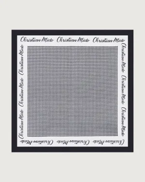 The Black Houndstooth Pattern Square Scarf