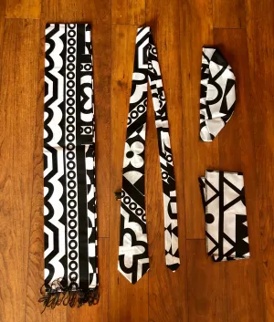 Tie, Kufi, scarf and a pocket square set!