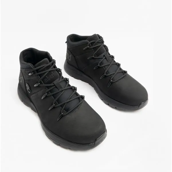 Timberland SPRINT TREKKER MID Mens Nubuck Chukka Boots Black