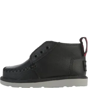 Tiny Toms: Black Synthetic Chukka Boots