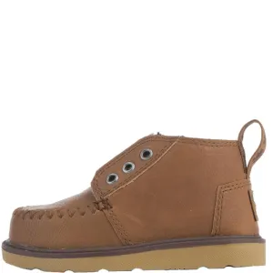 Tiny Toms: Brown Synthetic Leather Chukka Boots