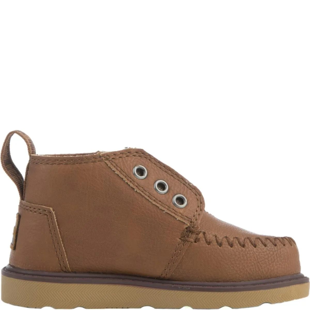 Tiny Toms: Brown Synthetic Leather Chukka Boots
