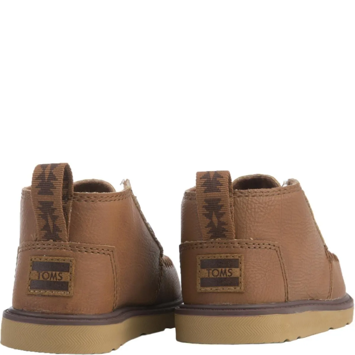 Tiny Toms: Brown Synthetic Leather Chukka Boots