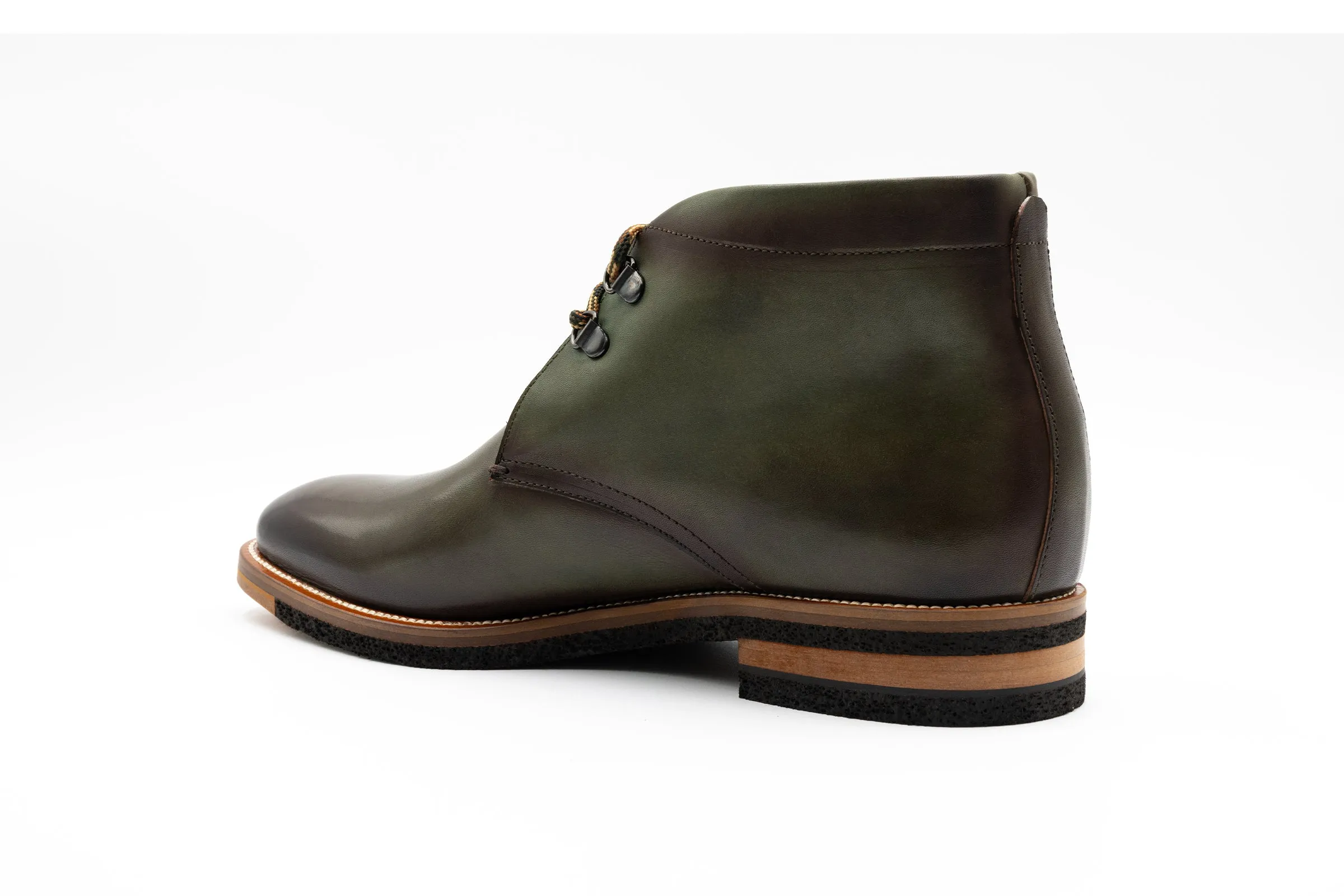 Tuscan Italian Calf Leather Chukka Boots - Black Forest