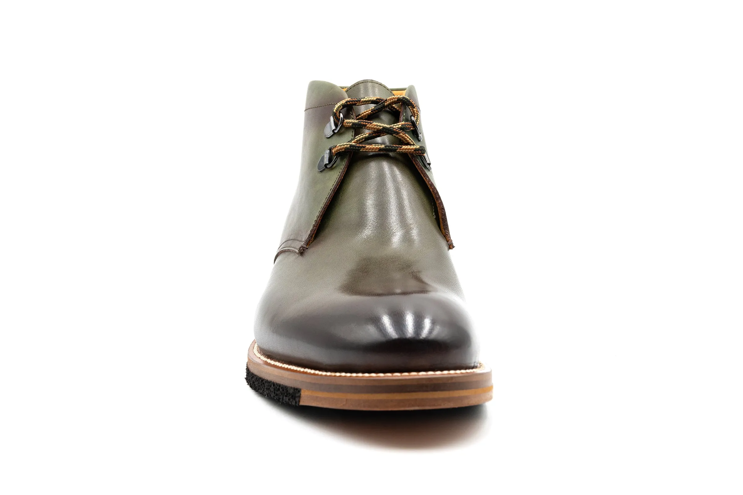 Tuscan Italian Calf Leather Chukka Boots - Black Forest