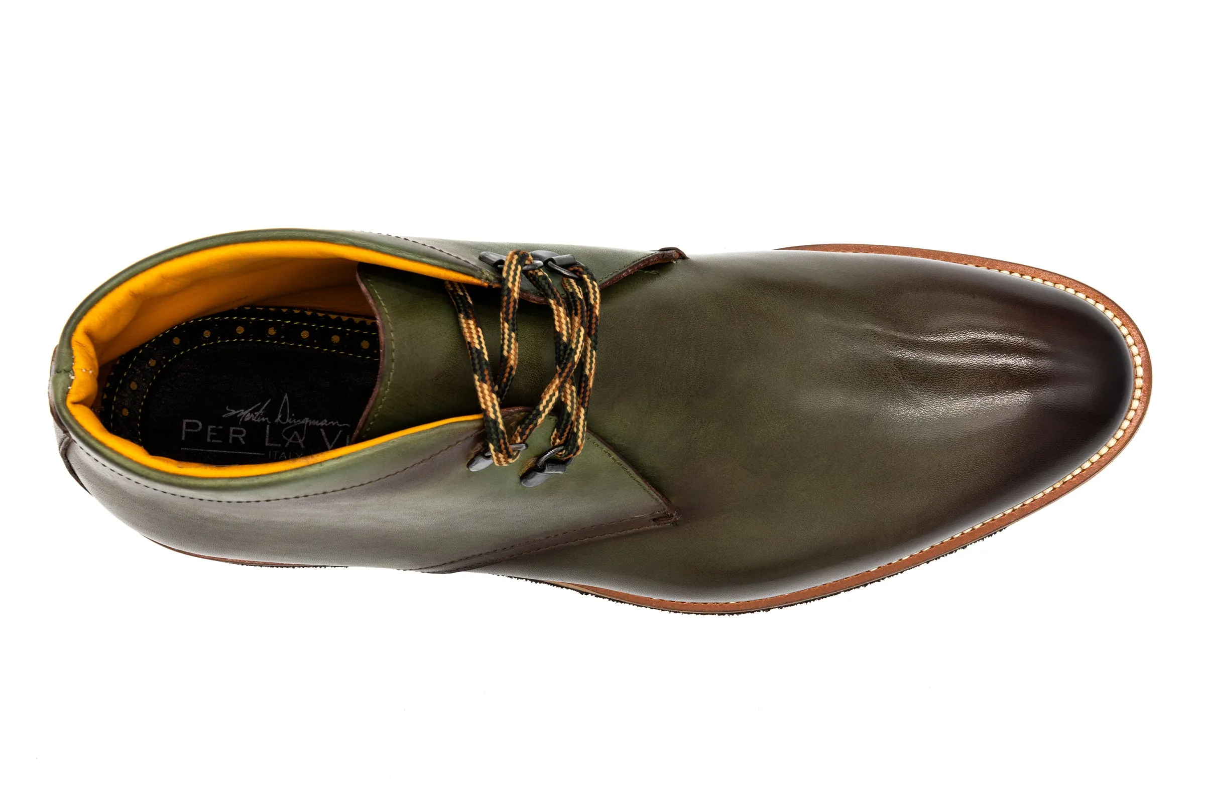 Tuscan Italian Calf Leather Chukka Boots - Black Forest