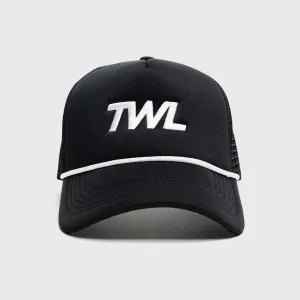 TWL - TRUCKER ROPE HAT - BLACK/WHITE