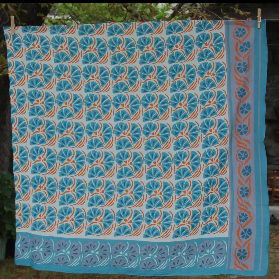 Vibrant Organic Cotton Scarves 40" x 40"