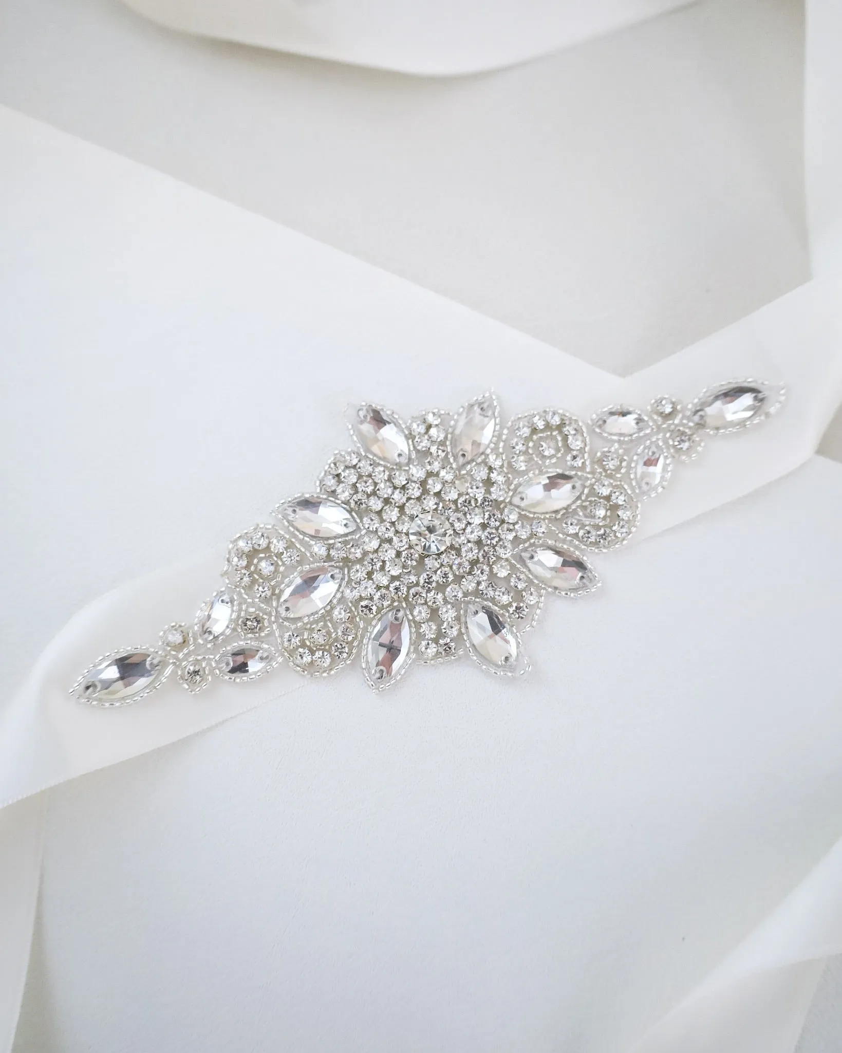 Victoria Wedding Sash and Headband