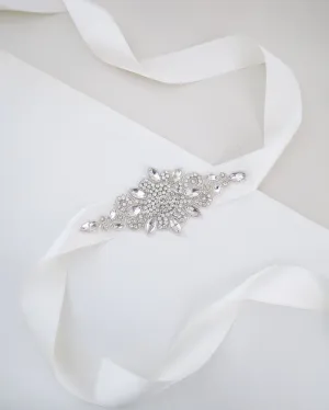 Victoria Wedding Sash and Headband