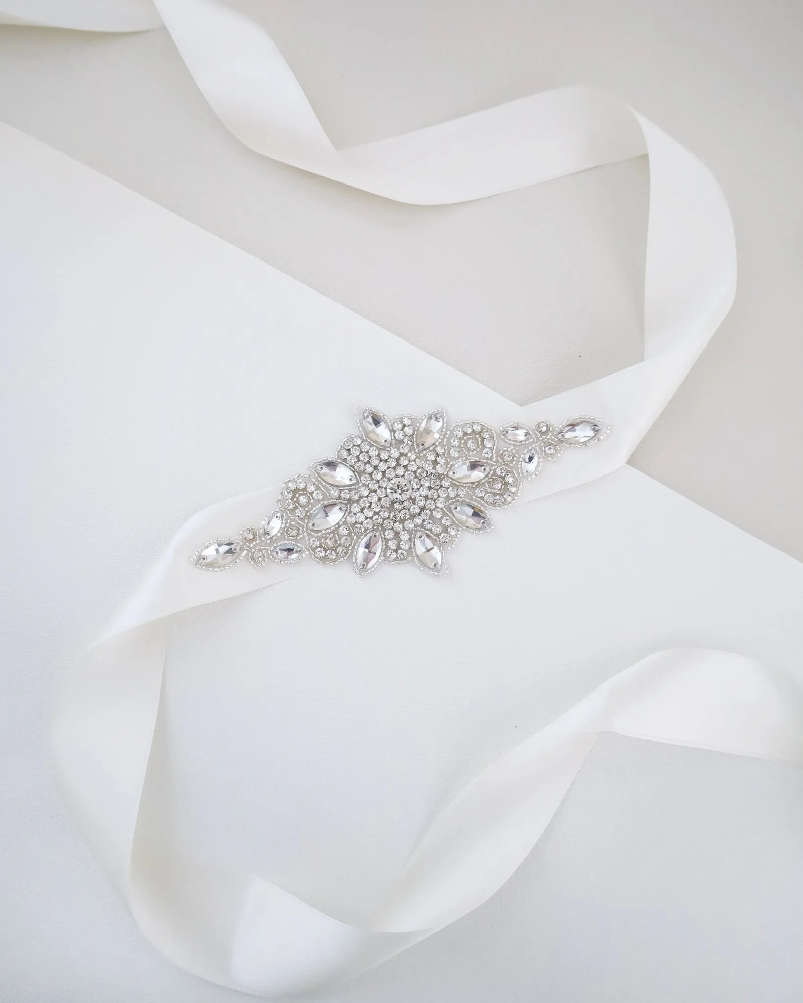 Victoria Wedding Sash and Headband