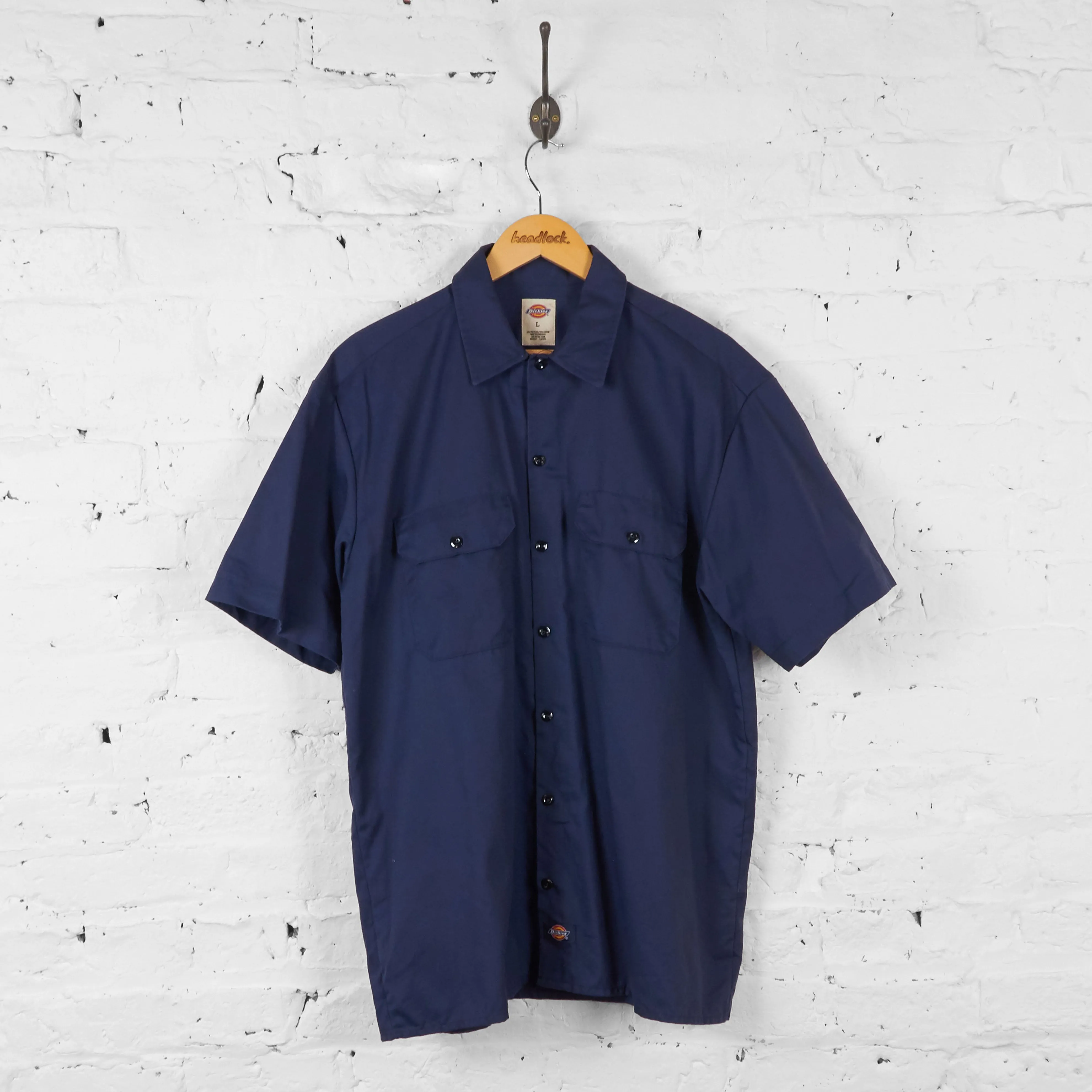 Vintage Dickies Utility Shirt - Navy - L