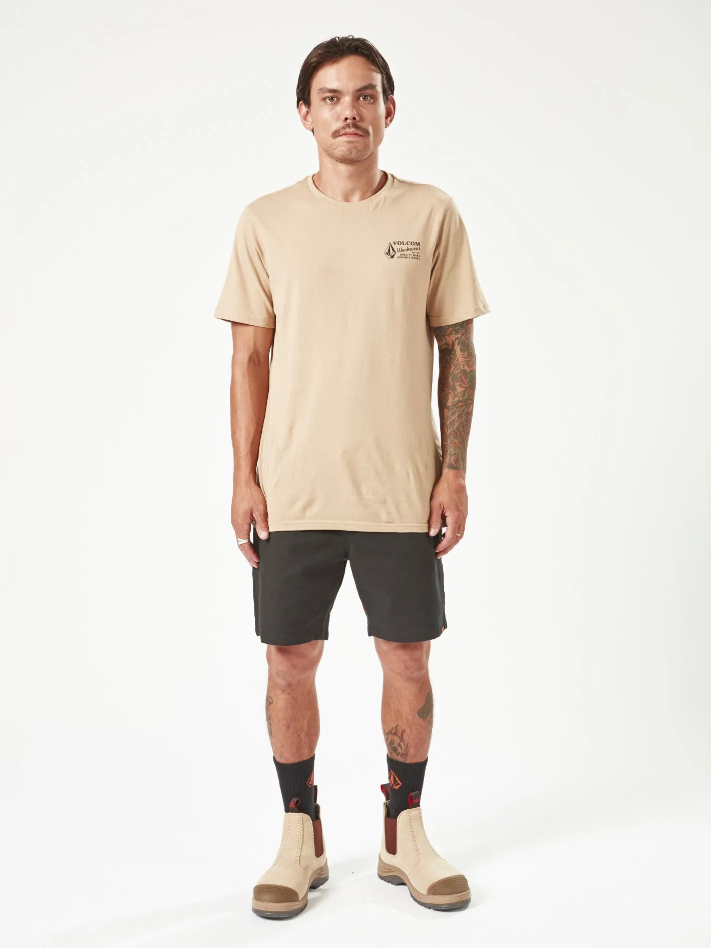 Volcom Workwear Caliper Elastic Waist Short 17" - Black