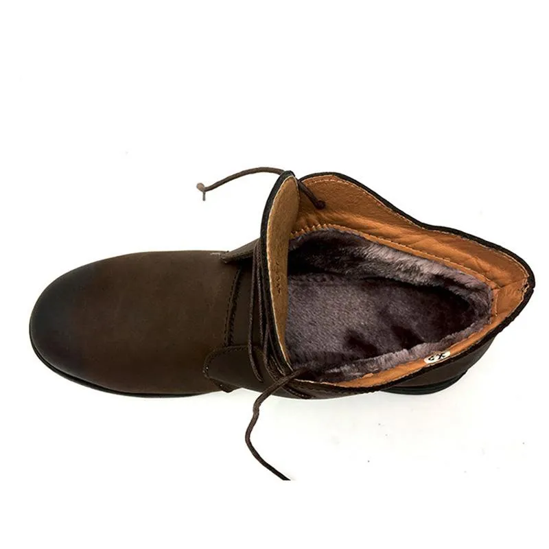 West Louis™ Genuine Leather Causal Outdoor Boots