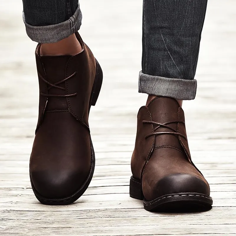 West Louis™ Genuine Leather Causal Outdoor Boots