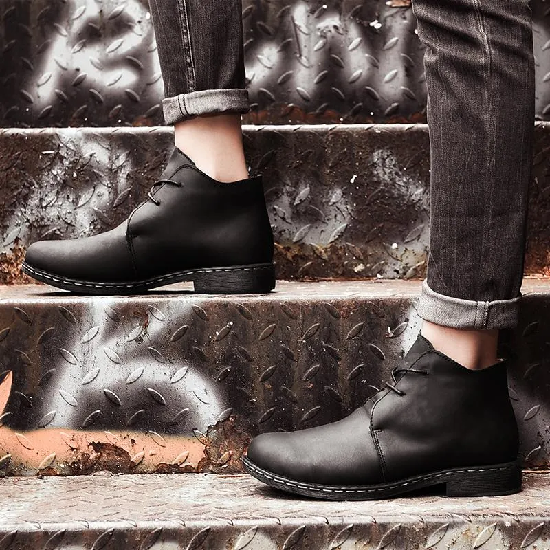 West Louis™ Genuine Leather Causal Outdoor Boots