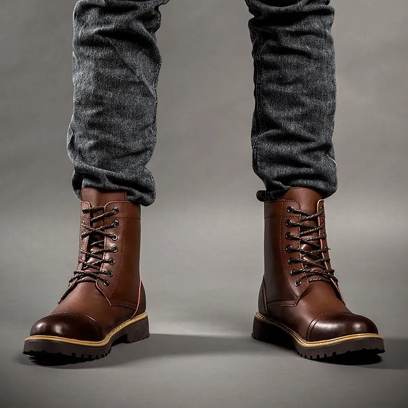 West Louis™ Lace-up Warm Fur Martin Boots