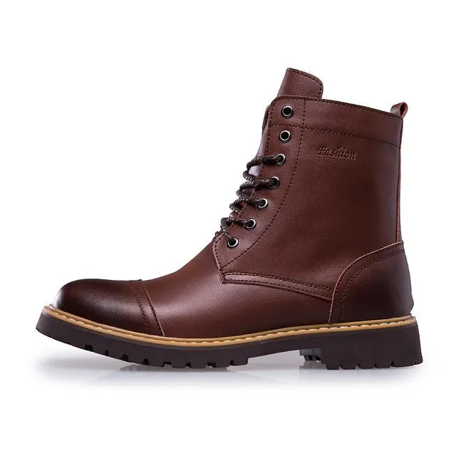 West Louis™ Lace-up Warm Fur Martin Boots