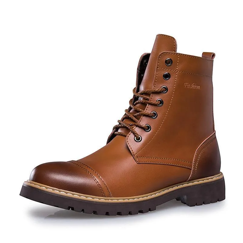 West Louis™ Lace-up Warm Fur Martin Boots