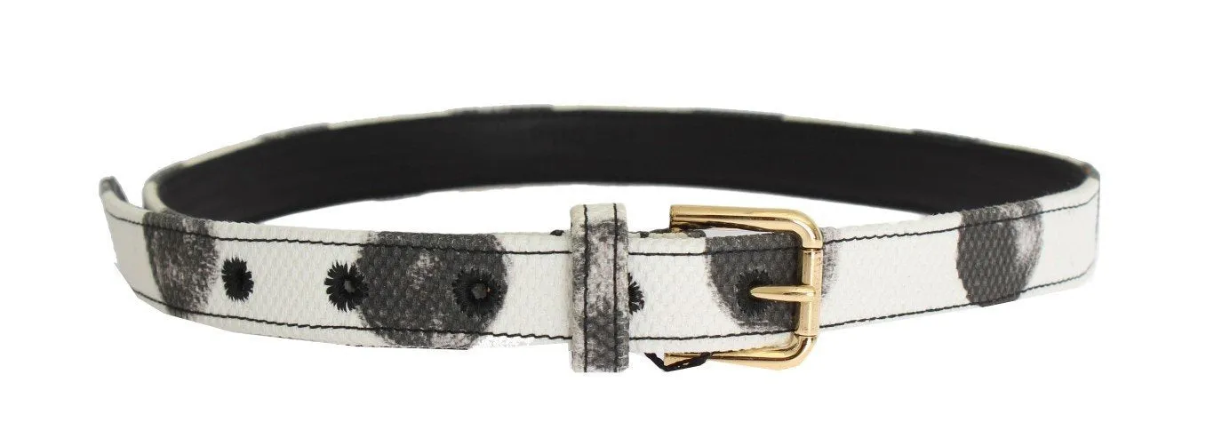 White Black Cotton Belt