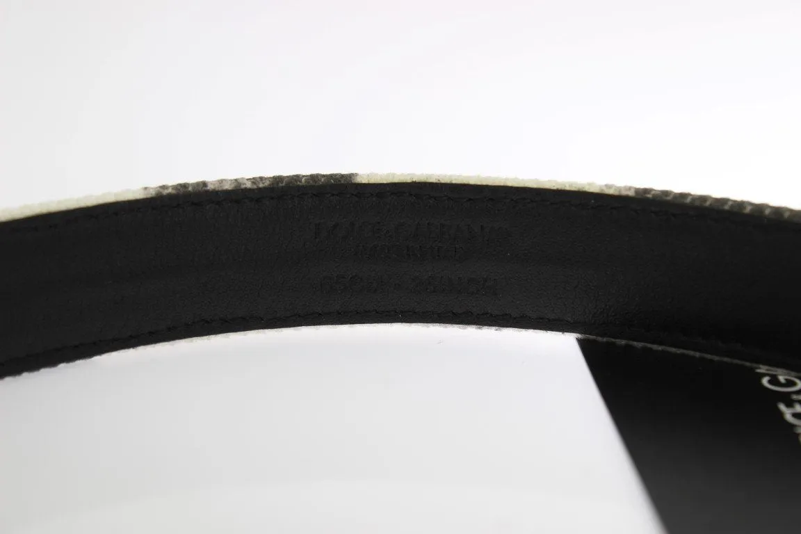 White Black Cotton Belt