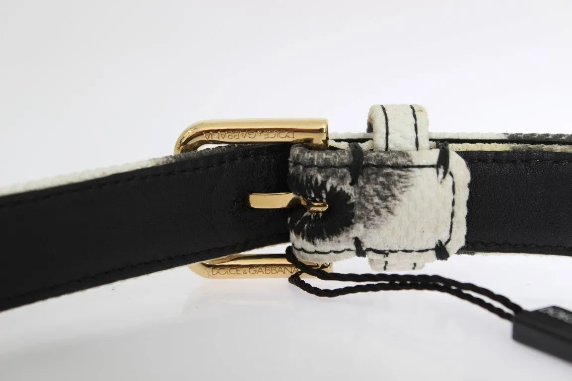 White Black Cotton Belt